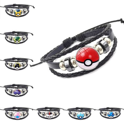 Anime Pokemon Bracelet Cosplay Prop Accessories jewelry Poke Ball Wristband Pokemon Go